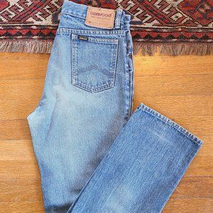 Texwood Vintage Faded Medium Wash Blue Denim Straight Leg Jeans